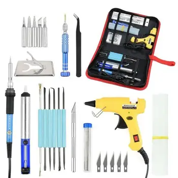 

Heat Glue Guns Electric Soldering iron Kit DIY 12Pcs Yellow