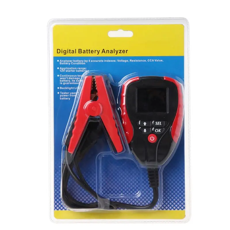 

12V Car Battery Detector Digital Display Service Life Resistance Analyzer Battery Capacity Tester Good Quality