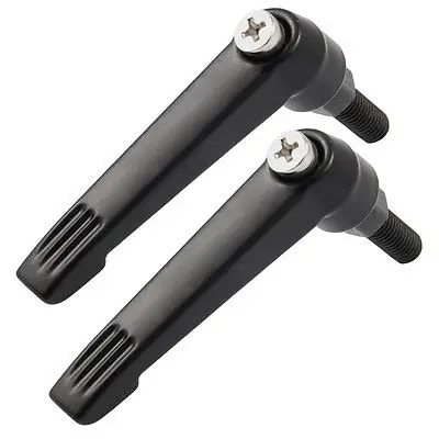 

6mm Dia 16mm Length Thread Metal Machine Adjustable Handles 2 Pcs