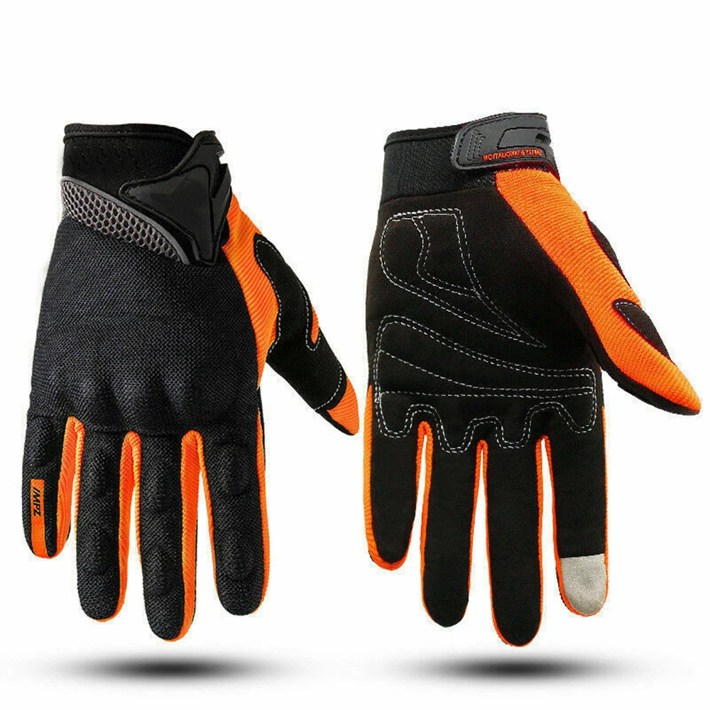 1 пара Guantes Мото Гонки на мотоциклах противоскользящие дышащие для верховой езды полный палец микрофибры перчатки унисекс