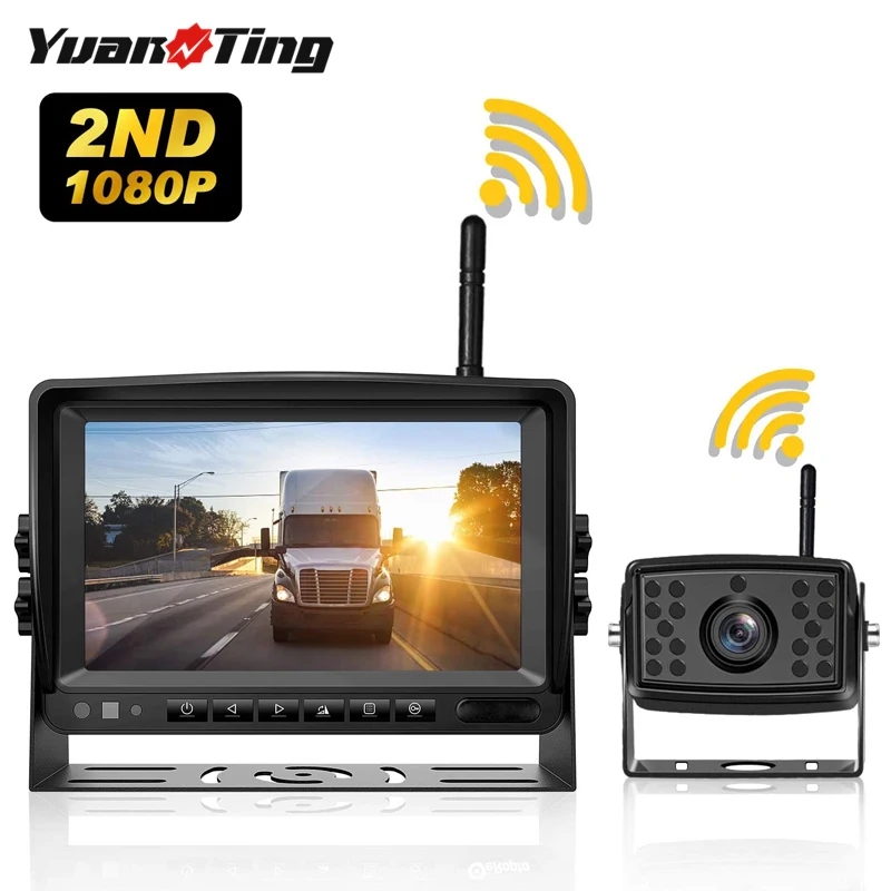 YuanTing Wireless Backup Camera System with 7'' Monitor for Trailer