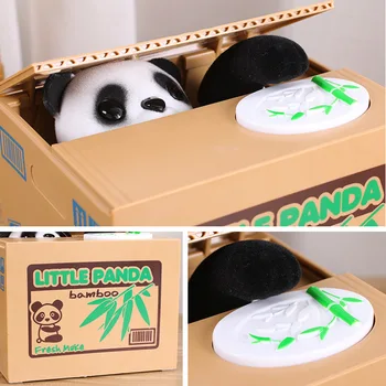 

Vocal Mischief Saving Box Automatic Stealing Coins Cartoon Panda/Dog/Mouse Piggy Bank Hot Sales