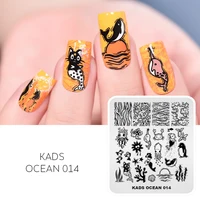 Nail Art Stamp Plate Ocean Pattern Design Stamping Template Jellyfish Turtles Crabs Dolphins Image Stencil Plate For DIY Design 1