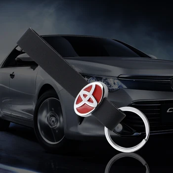 

Car Badge Car Sheep Leather Keychain High Quality Luxury Car Accessories for Toyota Crown Corolla Reiz Racing Car Styling