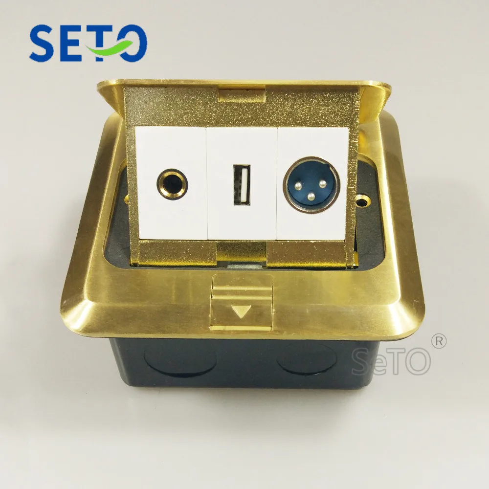 Выдвижной напольный разъем SeTo аудиоразъем XLR + 2 0 USB аудио микрофон настенная