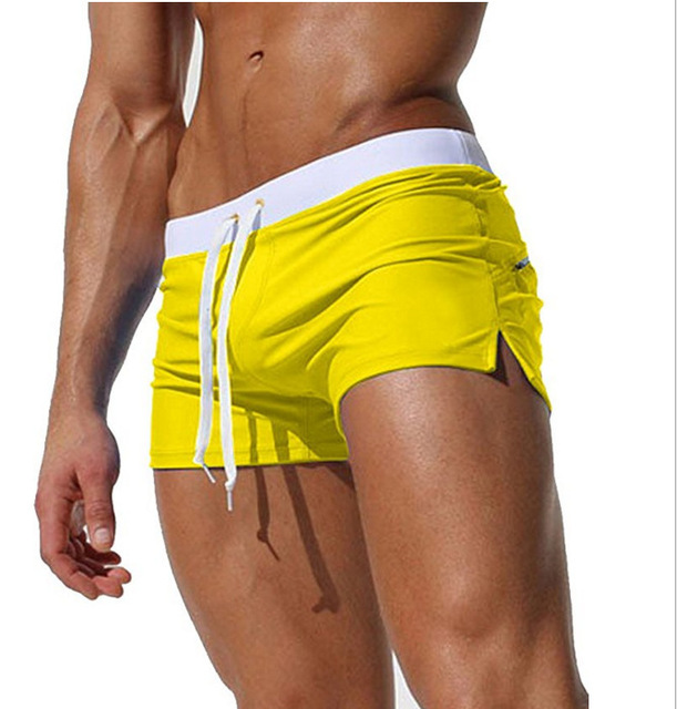 Swimsuit Surf Swim Trunks Summer Swimwear Solid Color Fashion Back Pocket Design Beach Breathable Quick Drying Pants