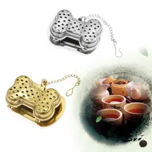 Инфузионное чайное ситечко в форме кости, блокирующий фильтр для специй, многоразовый гаджет
