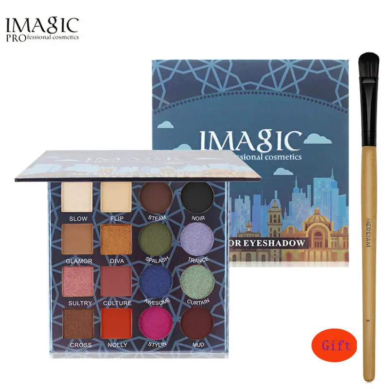 

IMAGIC Professional Shimmer Matte Eyeshadow Palette 16 Colors Natural Eye Shadow Waterproof Lasting palette eyeshadow Cosmetic