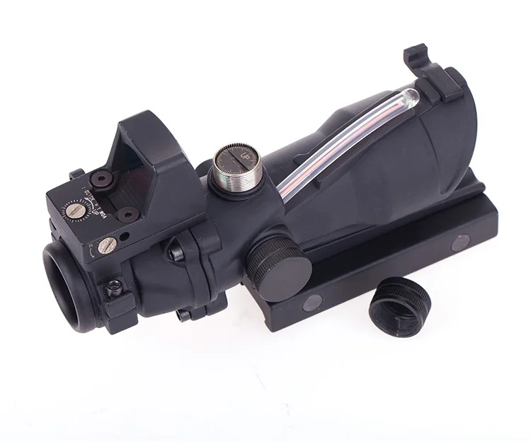 ACOG 4X32 оптический прицел шеврон сетка волокно зеленый подсвеченный красным оптический прицел с RMR мини Красный точка зрения