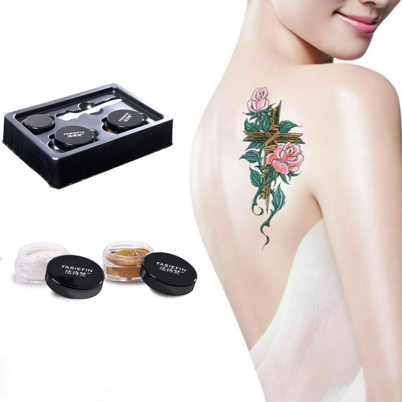 

Professional Tattoo Cover Concealer Cream Kit Base Face Body Eyes Contouring Liquid Foundation Oil Control Waterproof Makeup