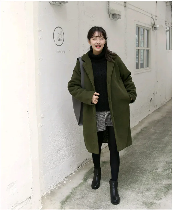 Зимние женские повседневные куртки, модные женские куртки с карманами, длинные женские куртки, Женское пальто в Корейском стиле