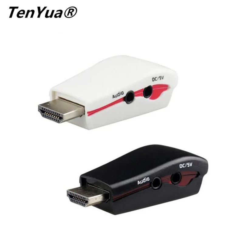 HDMI к VGA разъем мини HDTV 1080P адаптер конвертер HDCP папа Женский с аудио USB кабель|converter