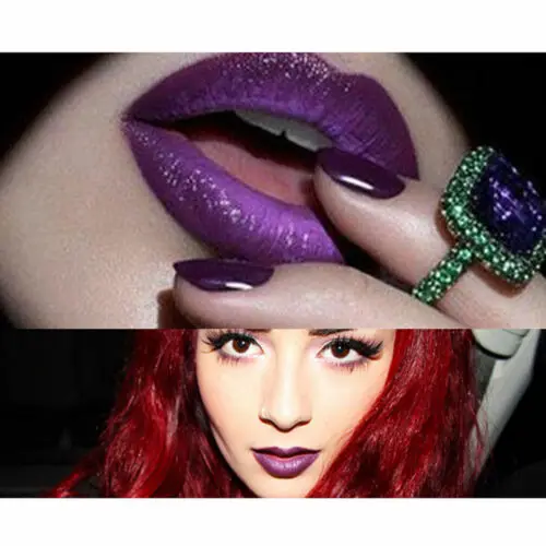 8 color matte lipstick black punk wind goth velvet waterproof durable