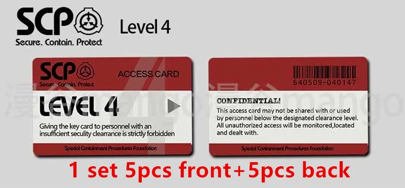 Наклейки для карт SCP специальные процедуры удержания основы Логотип Косплей карточная карта доступа - Цвет: 11