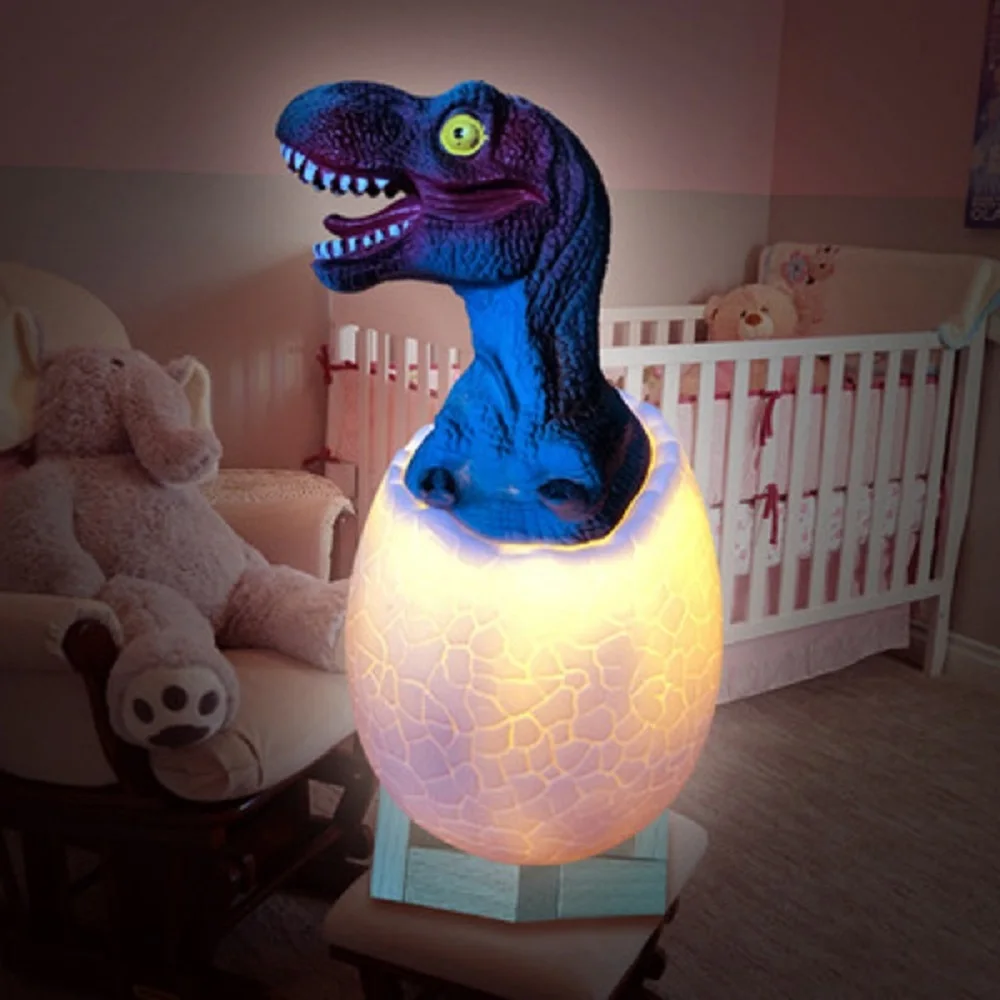 

Dinosaur Egg 3D Night Light USB Rechargeable Control Lamp 16 Colors Change Remote LED Light Childen's toy Gift home desk lamp