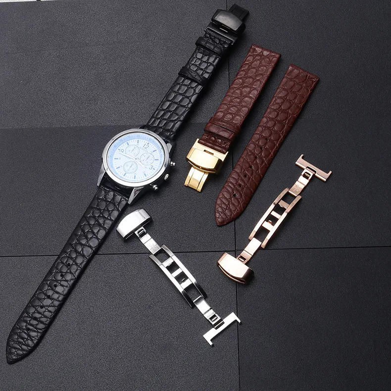 

Crocodile Leather Watch Band Adaptation Longines Jialan/Tissot/Jaeger LeCoultre 13/18/20mm Series wan lian