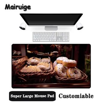 

Mairuige Big Promotion Large Size Multi-size Locked Mouse Pad Donuts Pattern PC Computer Notebook Desk Mat