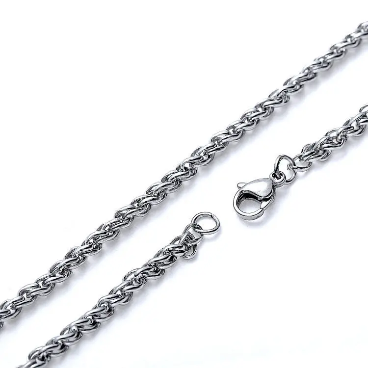 

Titanium Steel Anti-Linen Flower Color Chain 316L Titanium Steel Pendant Men And Women Necklace Stainless Steel Chain