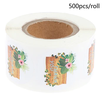

500pcs/roll Print Thank You Stickers For Seal Gift Packaging Stickers Birthday Party Offer Stationery Sticker