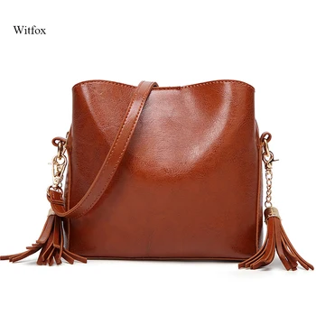 

witfox ladies bag PU leather shoulder bags for woman sac 2019 fashion gift bag