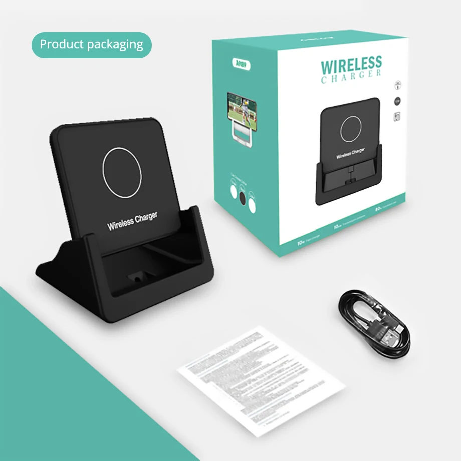 Bonola 10W Qi Wireless Charger RIntelligent Recognition Fast Wireless Charging Stand Pad for XiaomiHuaweiSamsungiPhone Holder (14)