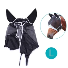 Маска для верховой езды, защита для верховой езды, сетка для всего лица, анти-УФ, противомоскитная маска, аксессуары для ушей, для верховой езды, дышащий чехол