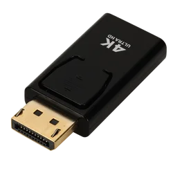 Ultra HD DisplayPort to HDMI Adapter - Male to Female Video Audio Converter Cable (4K)