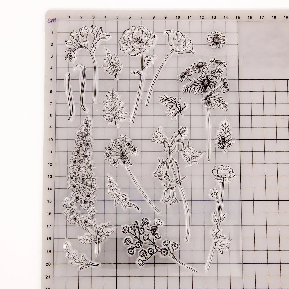 Flower Dandelion Clear Stamps DIY Scrapbooking Craft Supplies Rubber Silicon Seals Card Photo Album Hobby ink pad Stamping