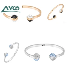 AYoo High Quality SWA New GLANCE Bracelet Adjustable Female Shiny Crystal Lady Bracelet