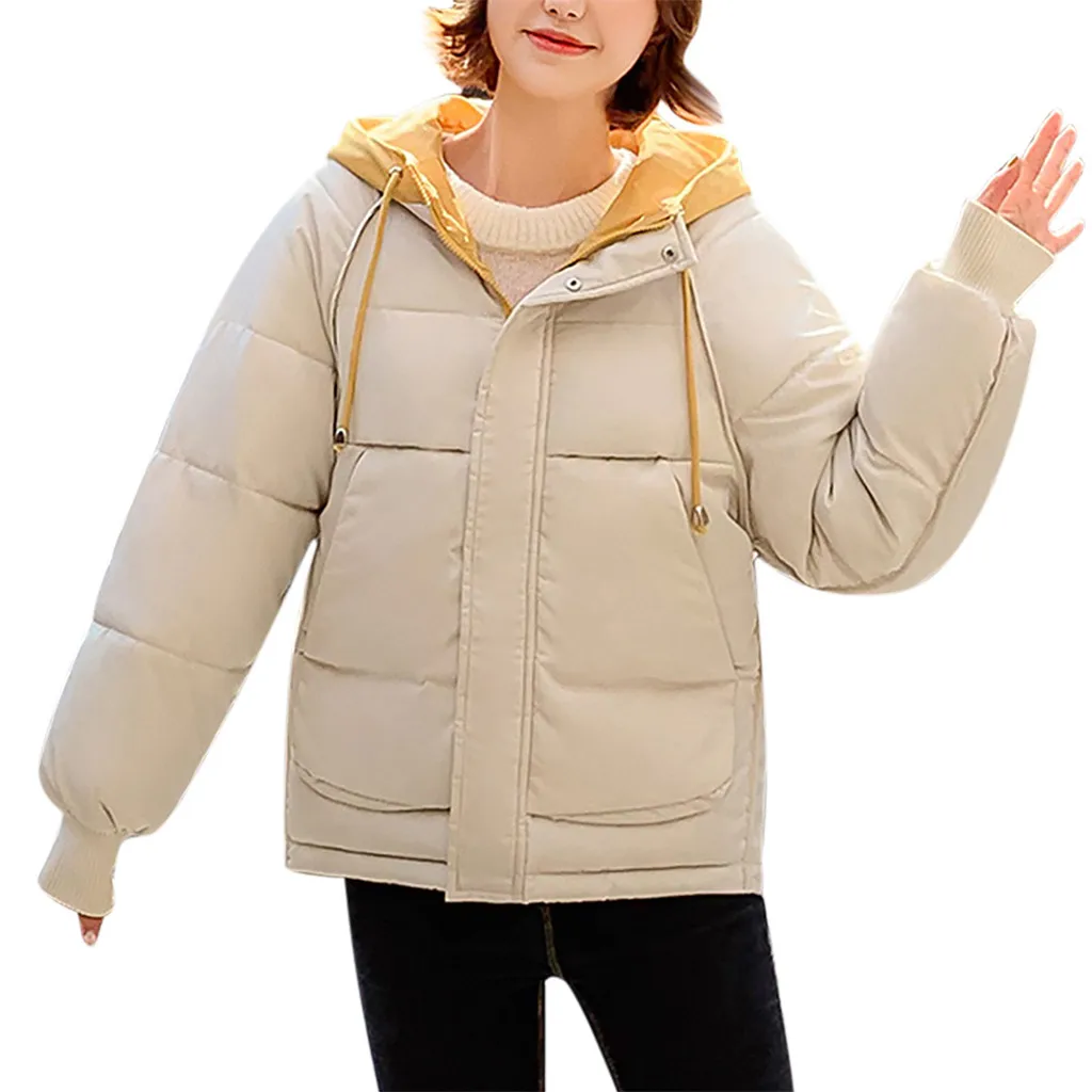 Женская куртка, зимняя теплая куртка, куртки на утином пуху, женские тонкие пальто с длинным рукавом, одноцветная блузка, Chaqueta Mujer Invierno