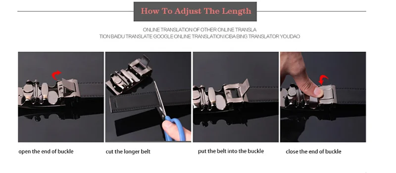 cheap designer belts New Arrival Genuine Leather Men's Belt Cowhide Strap For Male Automatic Buckle Toothless Leather Belt Male Belts For Men crocodile skin belt
