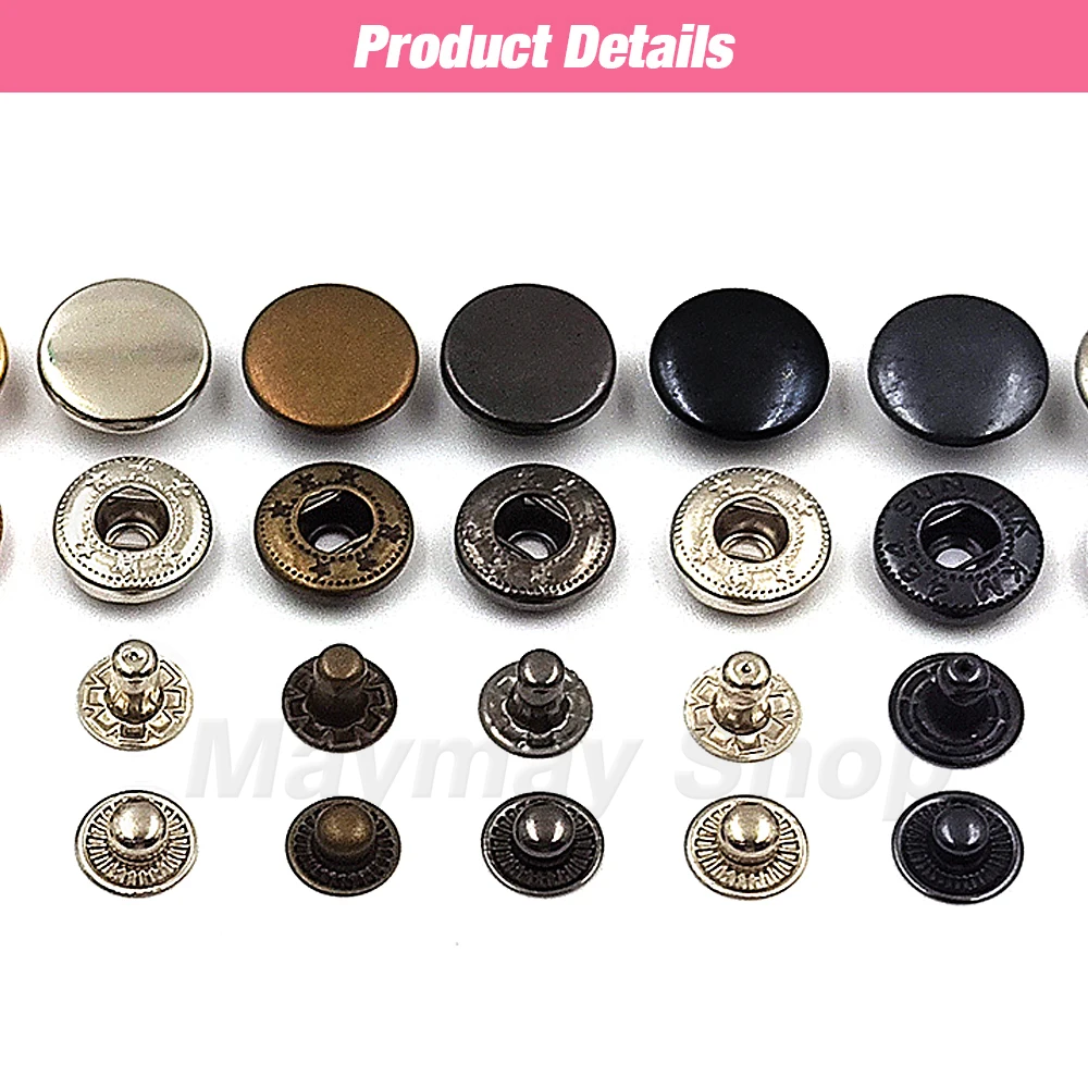 Snap Fasteners 150pcs Fabric Snaps And Fasteners Snap Canva Button Firm  Grip Metal Magnetic Design For Tarpaulin Awning Leather - AliExpress