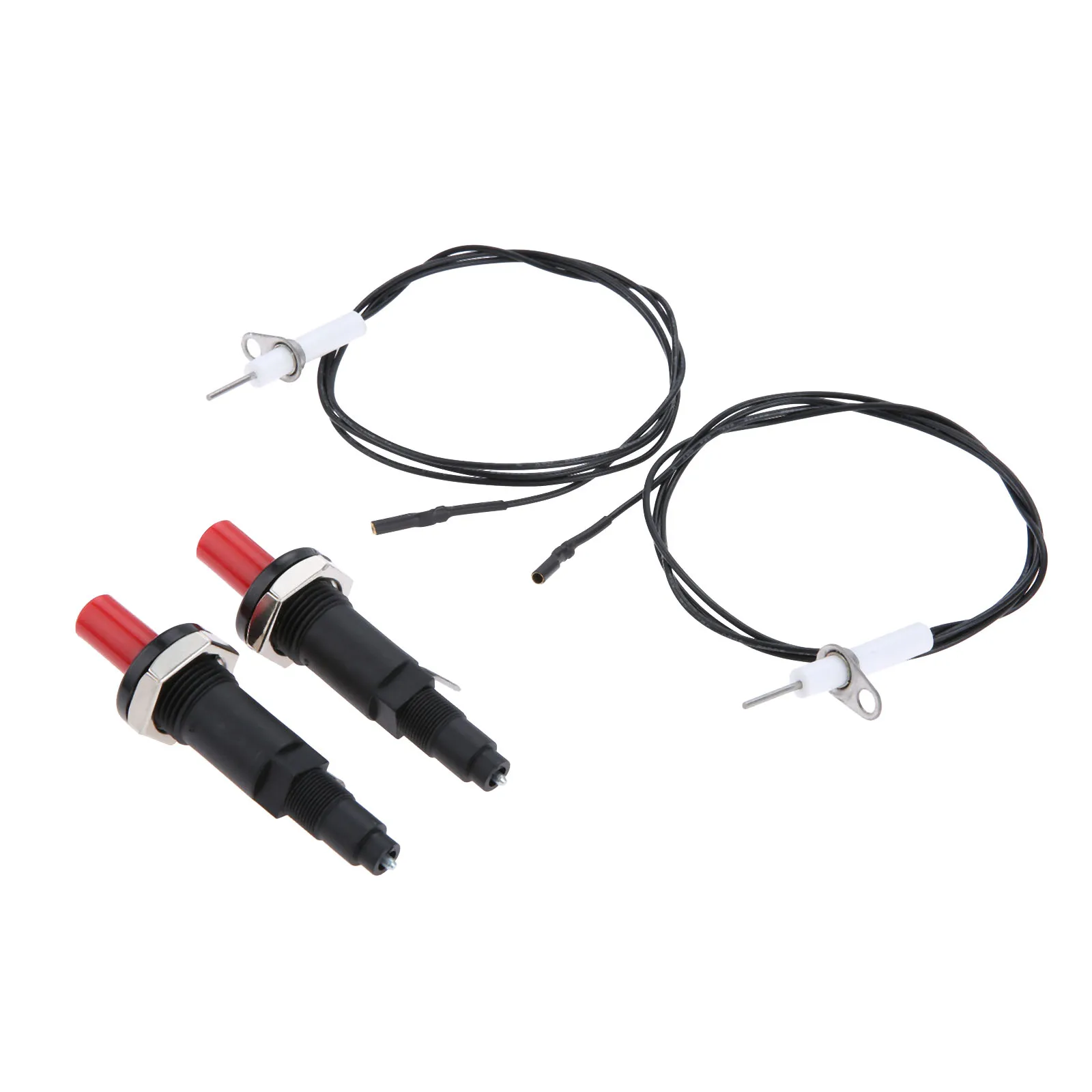 2Pcs x Piezo Spark Ignition Set 1m Wire 200℃ Resistance For Gas Camping Stove 