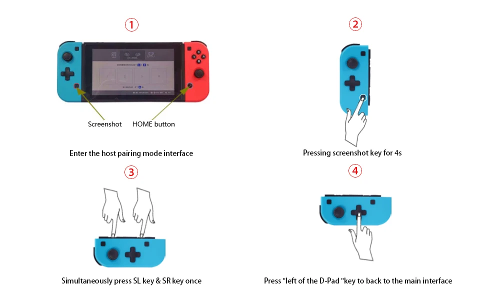 Беспроводной контроллер для nintendo Switch, сменный джойстик для Joy Con, беспроводной Bluetooth геймпад, контроллер с двумя осями двигателя