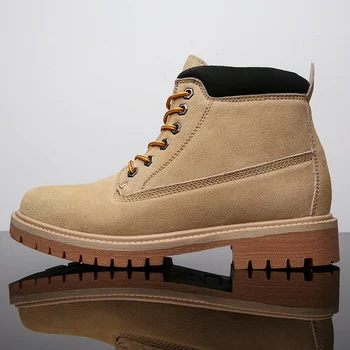 

Popular Working Boots For Men Top Quality Winter Warm Men Boots Suede Leather Outdoor Boots Mens Size 38-44 Casual Men Shoes