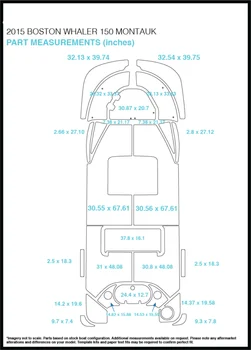 

2015 Boston Whaler 150 Montauk Cockpit Pad Boat EVA Teak Decking 1/4" 6mm
