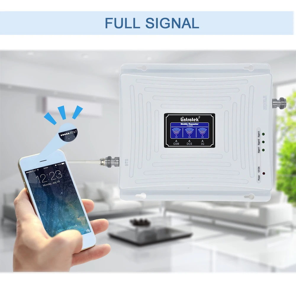 Lintratek трехдиапазонный усилитель сигнала 2G 3g 4G LTE 900 1800 2100 mhz мобильный телефон сотовый повторитель GSM сигнала усилитель WCDMA