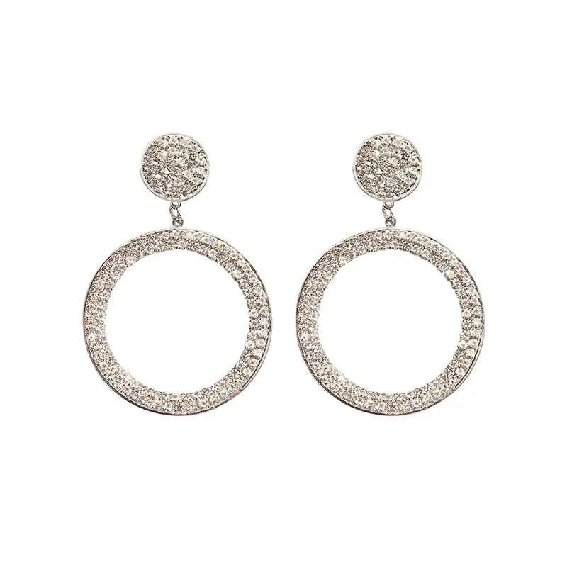Pendant Earrings Crystal Earrings Woman Korean Anniversary Gift Jewelry Cubic Zirconia