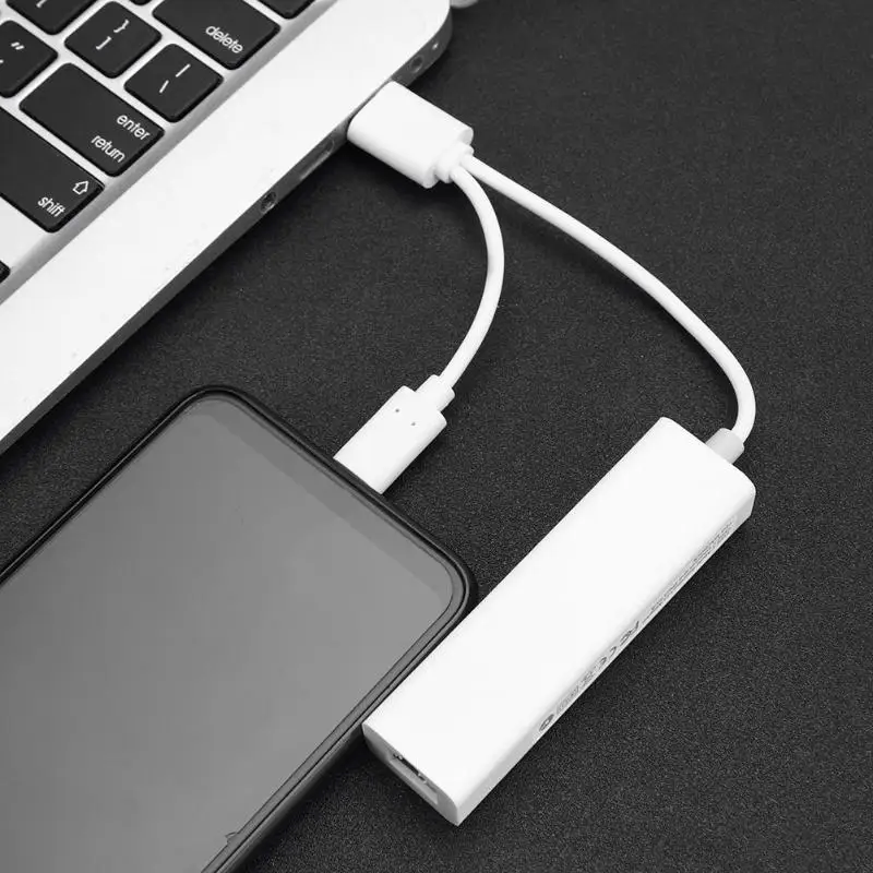 VODOOL Multifunction USB Hub USB 3.1 Type C to Gigabit Ethernet Network with USB 2.0 Hub Adapter Cable Computer Peripherals