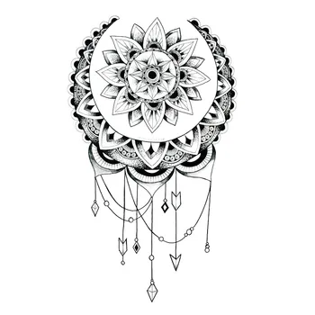 

Waterproof Temporary Tattoo Sticker Mandala Dreamcatcher arrow cover scar simulation Harajuku flash fakeTatoo for women