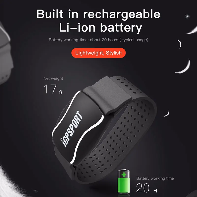 

IGPSPORT HR60 Smart Wristband Fitness Bracelet Tracker Heart Rate Monitor Armband Step Counter Compatible GARMIN Bryton computer