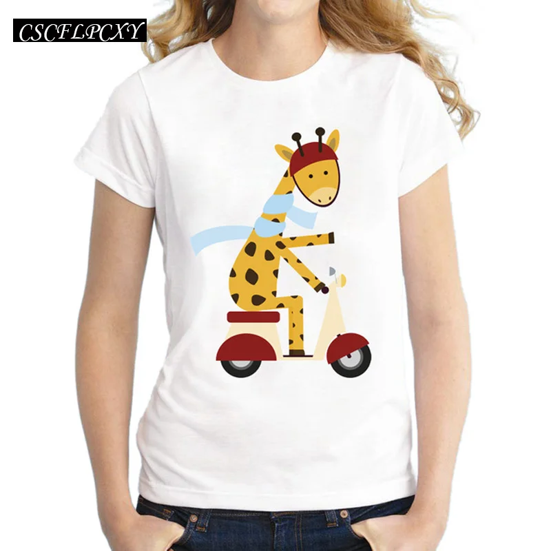 2017-New-Fashion-Giraffe-sul-Motore-Scooter-Design-T-Shirt-Donna-Manica-Corta-Tops-Novit-Stampa.jpg_640x640