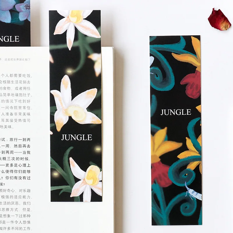 

30pcs Jungle bookmarks set Flower Plants Insect book marker paper memo postcard Stationery items Office School supplies F786