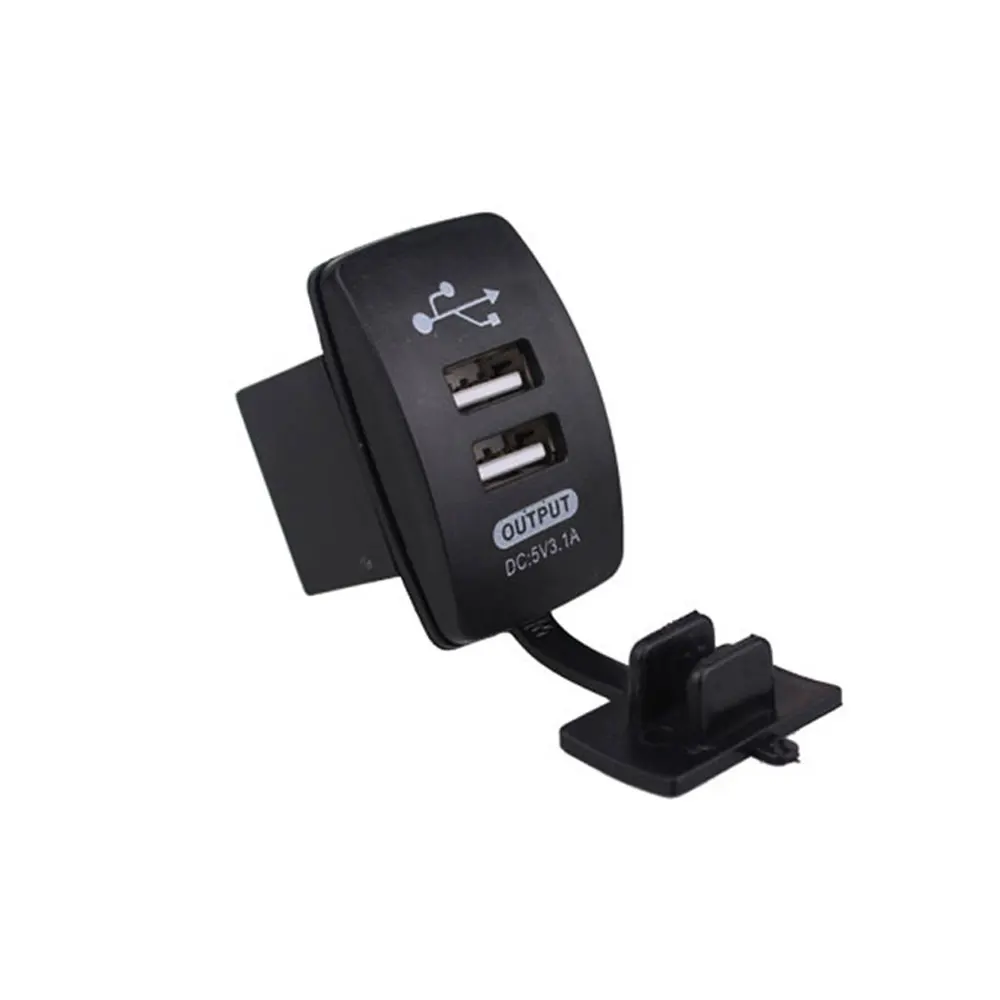 Черный USB зарядное устройство Автомобильное USB зарядное устройство рокер практичное автомобильное зарядное устройство для универсального