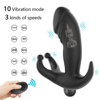 USB Charging Anal Butt Plug Dildo Vibrator Wireless Wearable  Male Sex Toys for Man Adult Silicone Prostate Massage Stimulator 2