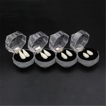 

2PCS Vampire Teeth Zombie Ghost Devil Dentures Fangs Canine Fake Tooth with Case Halloween Cosplay Prop Toy