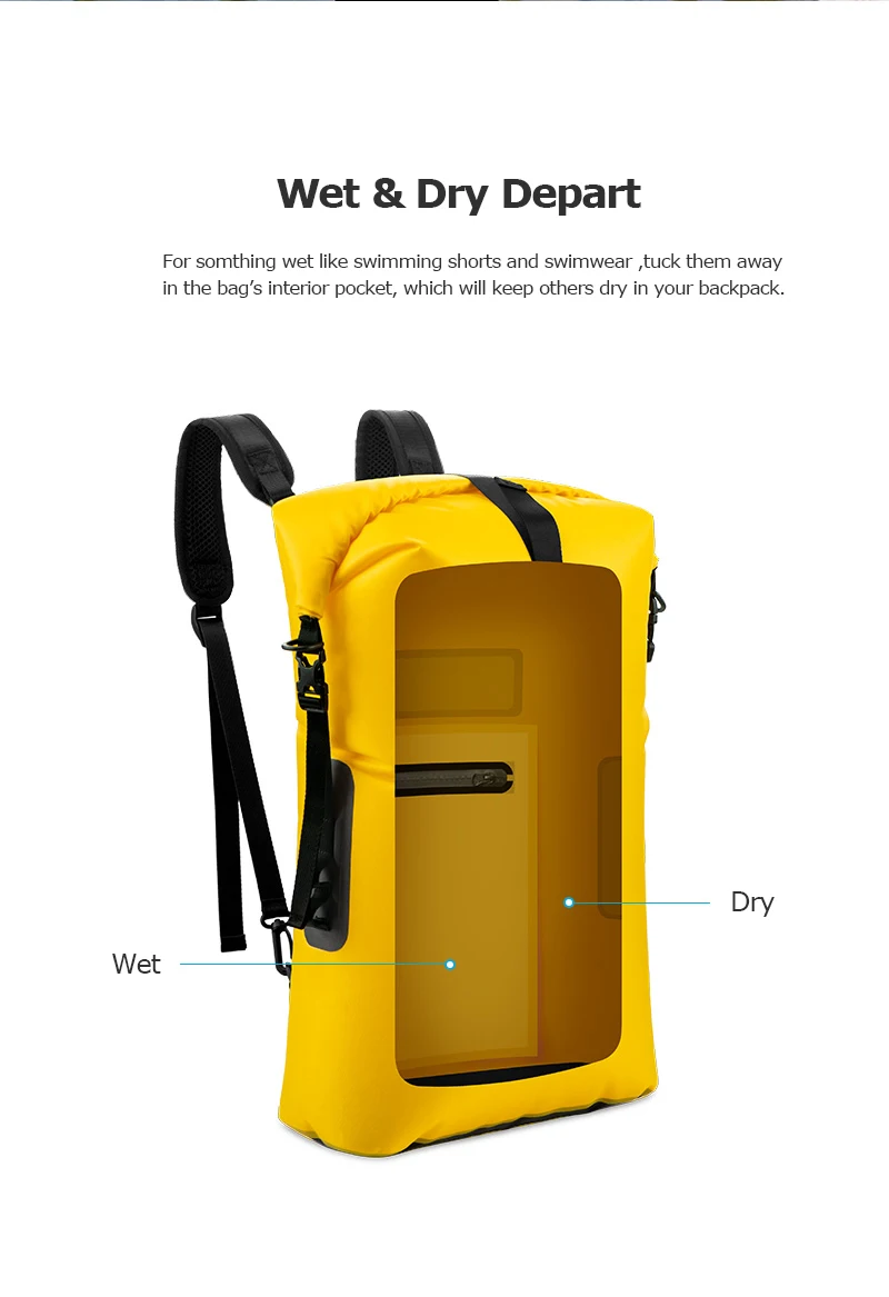 Naturehike NH19SB002 28L водонепроницаемый заплечный гермомешок рюкзак упаковка для хранения мешок плаванье рафтинг Каякинг плавающий парусный пляж