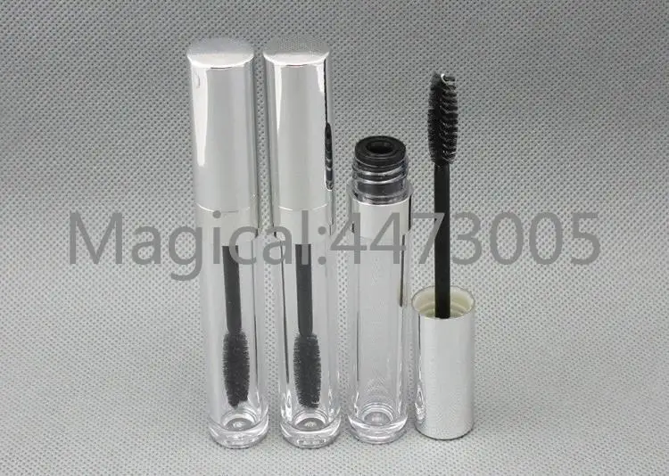 30pcs 50pcs 6ML Plastic Lip Gloss Tube n Silver Cap,Clear Portable Mascara Refillable Bottle,Empty Professional Eyeliner Package