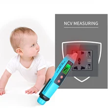 Цифровой бесконтактный Тестер цепи Обнаружение разрывов провода с термометром детектор напряжения переменного тока Инфракрасный термометр Напряжение ручка