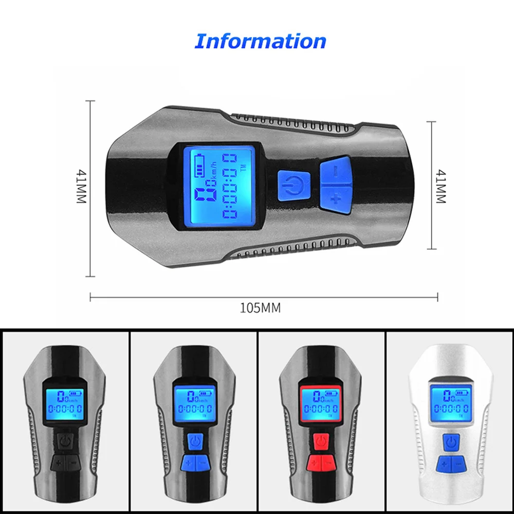 Cheap Waterproof Bicycle Light Computer Cycle Speedometer Lights USB Rechargeable Bike Front Light Flashlight LED Cycling HeadLight 5